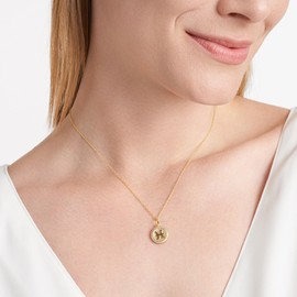 MORGAN & PAIGE Gold Plated Sterling Silver and Cubic Zirconia Women Zodiac Necklace on 18 inches Rope Chain, Zodiac Sign Necklaces for Women, Sterling Silver, Cubic Zirconia