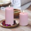 Girimax Pink Flameless Pillar Candles with Remote, LED Candles Battery