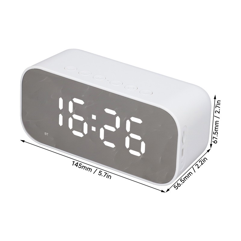 Alarm Clock Radio Portable Dimmer Control Dual Alarm FM Alarm