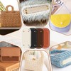 Dimeho 4+8 PCS Crochet Bag Bases with Braided Purse Handles,