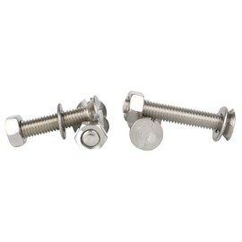 Bolt Base M3 x 60 Stainless Steel Slotted Countersunk Machine Screws Full Nuts & Washers (5 Each)