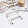 Gobrico 30 Pack Stainless Steel Kitchen Cabinet Handles,Square Satin Nickel