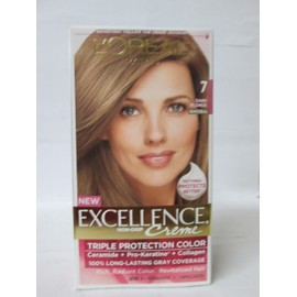 L'Oreal Excellence Triple Protection Permanent Hair Color Creme Dark Blonde [7] 1 ea (Pack of 4)