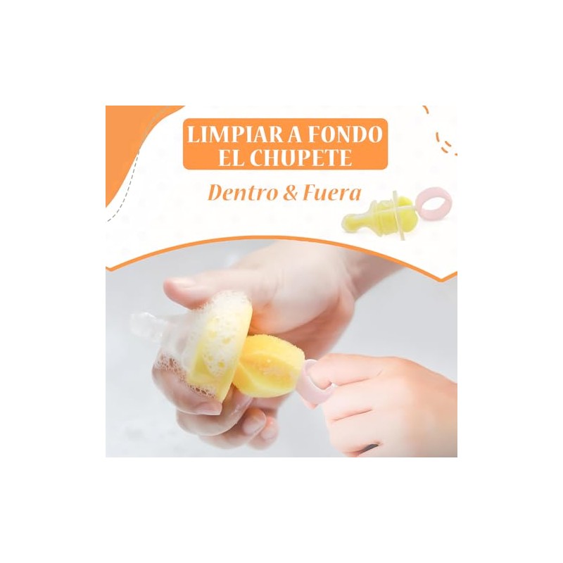 COME Cepillos de Limpieza para Botellas, 4 Piezas, Rosa |