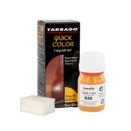 Tarrago Quick Color Dye Leather and Canvas Repair - 25 ml Leather Shoe Dye for Dyeing of Leather Footwear, Bags, Shoes, Jackets, Purses & More - Amber #620
