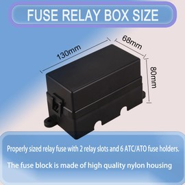 TIERXIALY Relay Fuse Block with terminals and Relays Slots car Fuse Relay Box Universal Circuit Control Controller12V-24V On/Off Switch Panel for Car SUV Truck (4Relays 12Fuses Slots & Terminals)