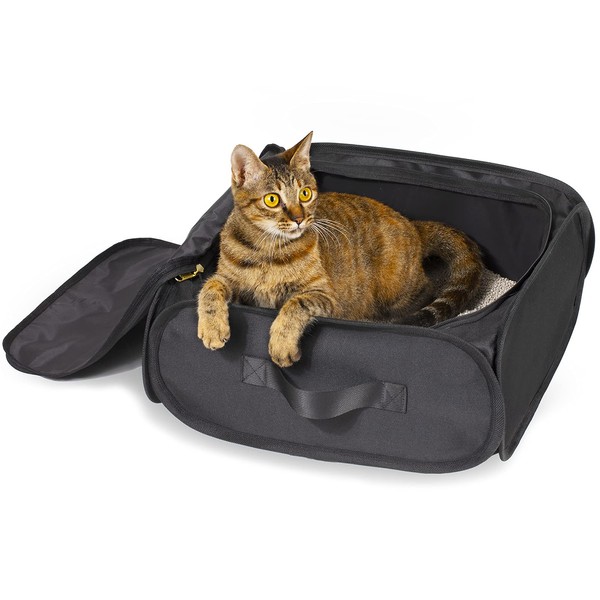 Cat Travel Litter Box Collapsible Portable Cat Litter Box with