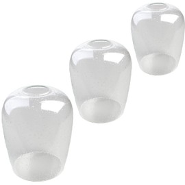 Bubble Glass shade, LEDupdates 3 Pack 5" wide Clear Seeded Globe shape for light fixture lamp replacement upgrade