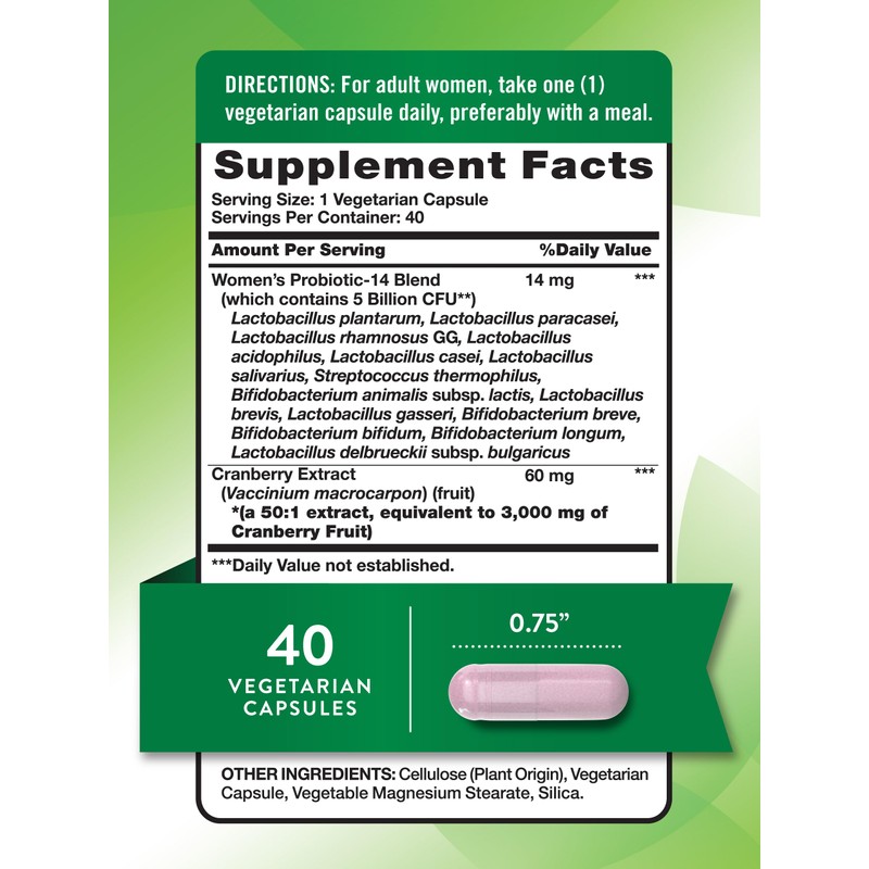 Nature's Truth Probiotics for Women | 5 Billion CFUs Daily