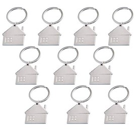 Small House Shaped Pendant Keychains,Cute Cartoon House with Window Keychain Bag Hanging Fashion Charm Gifts Jewelry,10pcs