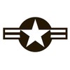 US Air Force Star Vinyl Sticker Decals (Pack of 2)