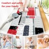 KINUUIS Red Black Bath Tub Mat Non Slip, Modern Geometric