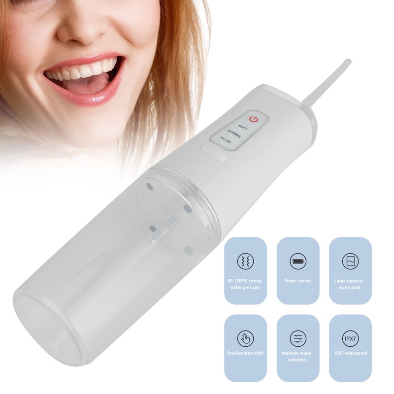 Portable Electric Dental Oral Irrigator Food Residues Removal White Teeth
