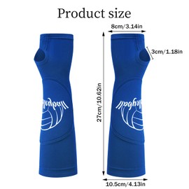 Cleminsta Volleyball Arm Sleeves Arm Protectors Children's Sports Bracelets Forearm Compression Cuff Volleyball Arm Warmers Sleeves Elastic Volleyball Sports Wrist Support, blue