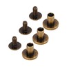 200 Set Chicago Screws Set 9.5x8mm Hard Thick Brass Uniform