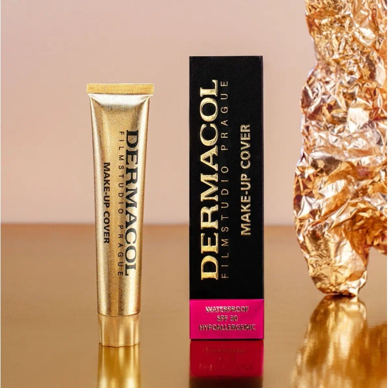 Kit Prebase Satin, Maquillaje Make-up Cover Y Polvo Dermacol