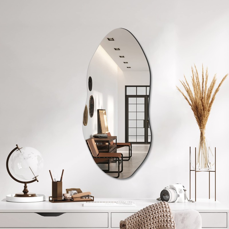 Delma Irregular Wall Mirror for Wall, Entryway, Bedroom, Asymmetrical Mirror