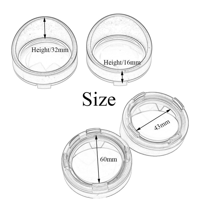 HDBUBALUS 4pcs Turn Signal Lens Cover for Harley Dyna Softail