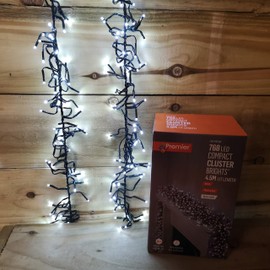 Premier PLC 768 LED compact cluster brights (4.5m lit length). Multi Action and Low Voltage. Indoor and Outdoor/Timer Function available. (White)