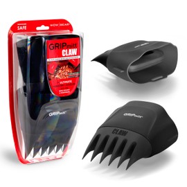GRIPmitt Claw - Pulled Pork, Meat and Vegetable Shredding Claw 2 Pack Set (Black)