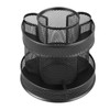 Rotating Pen Holder Black Mesh 7 Compartments Strong Metal Rotating