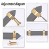 mookaitedecor Pack of 2 Brushed Brass with Rose Quartz Double
