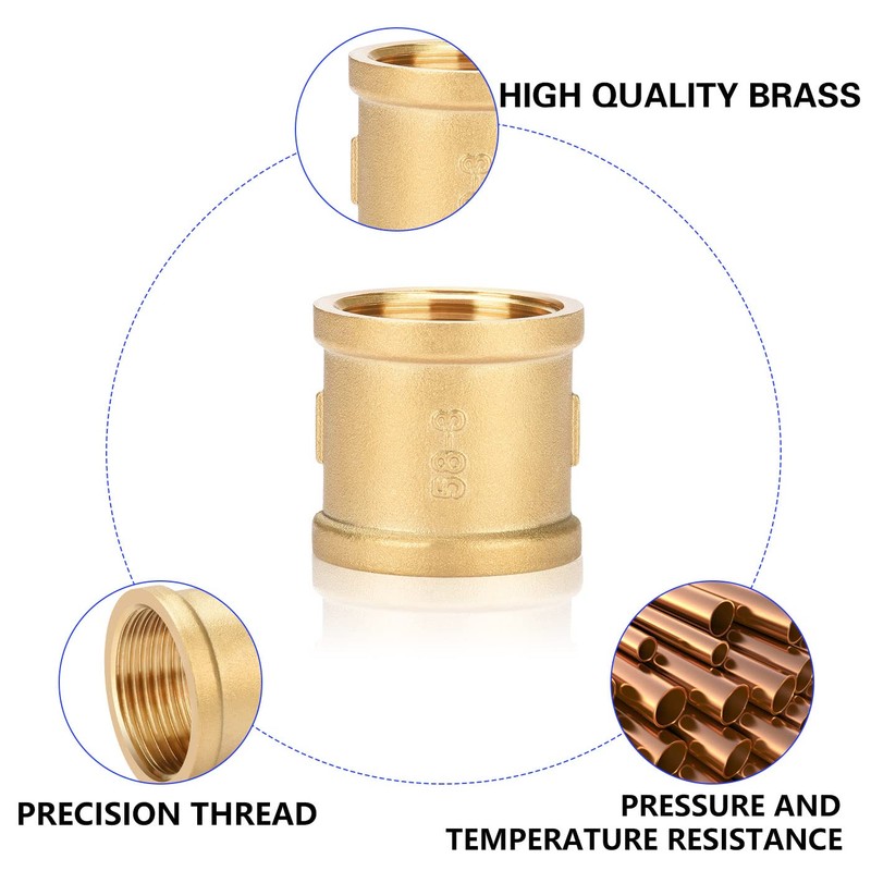 Nutmanel Brass Sleeve 1 Inch 1 x Female Thread Connector