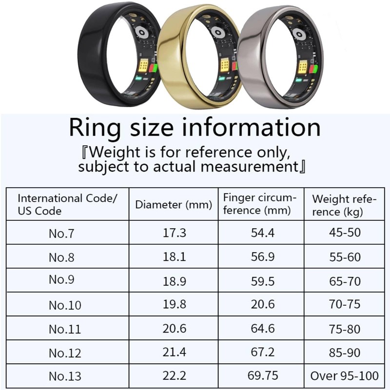 Smart Ring Health Tracker,Sleep Heart Rate Health Monitor, Fitness Tracker,