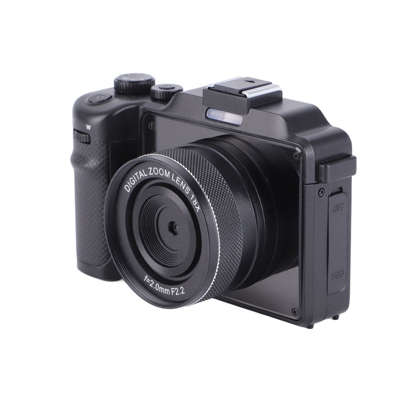 Wifi Digital Camera Dual Lens Front Rear 4K 64MP Portable