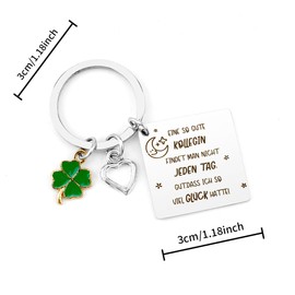 WRNZL Keyring Colleague Farewell Gift Colleagues Thank You Small Christmas Gifts for Colleagues, Colleague 1 Silver