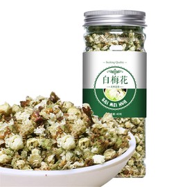 Chinese Herbal Tea Flower Fruit Tea Rose Tea Canned Golden Silk Chrysanthemum Bottled New Scented Tea Health Care Flowers Tea Healthy Green Food (40g White Plum Blossom)