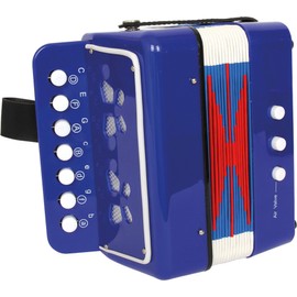 small foot Akkordeon „Blau“, fördert das Musik- und Taktgefühl, Musikinstrument mit Gurt, ab 3 Jahren, 3318