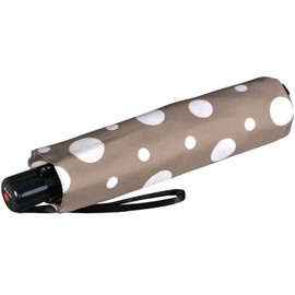 Knirps Slim Duomatic Dots Pocket Umbrella, taupe