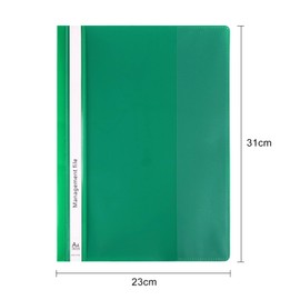 GUOKOFF A4 Project Folder (Green, Pack of 12) Plastic Report Files 2 Prong, A4 Report Project Document File Folders, Presentation Project Folder for Office School