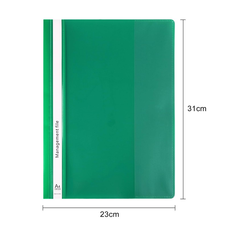 GUOKOFF A4 Project Folder (Green, Pack of 12) Plastic Report