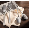 Hudson Essentials 6-Piece Hammered 18/10 Stainless Steel Silverware Serving Spoons