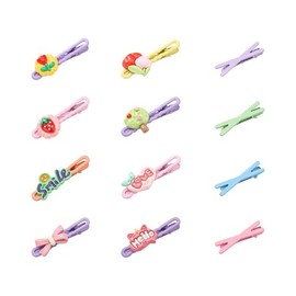 Urpanda 12PCS Flower Hair Clips Sets for Women Girls, Star Bear Heart Letter Snap Metal Cute Fashion Decorative Hair Clips Hair Barrettes Hair Accessories, Colorful Set B