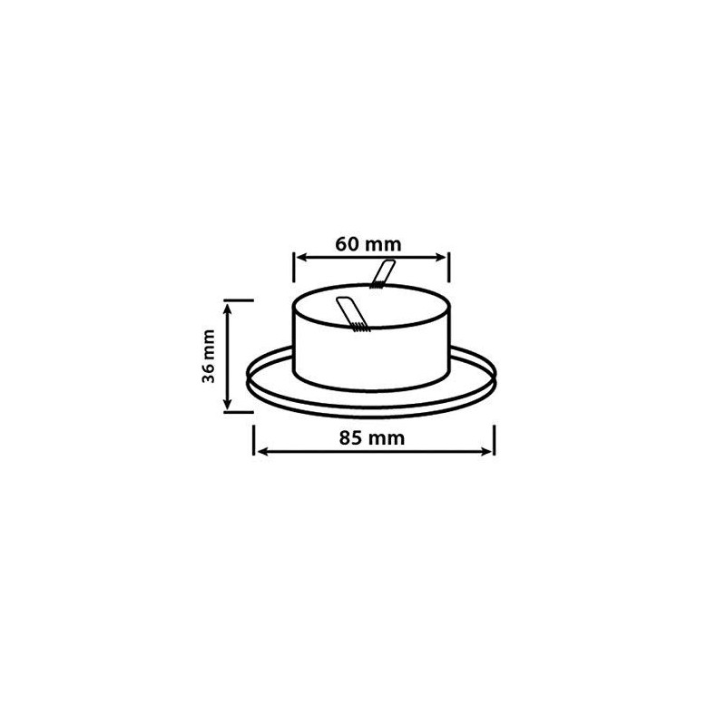 VBLED Bathroom Recessed Spotlight Mounting Frame IP65 Steel for Bathroom