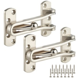 Door Latch, 2 Pack Door Security Locks for Kids, Door Lock Latch for Swing-in Doors Reinforcement Apply to Home & Hotel