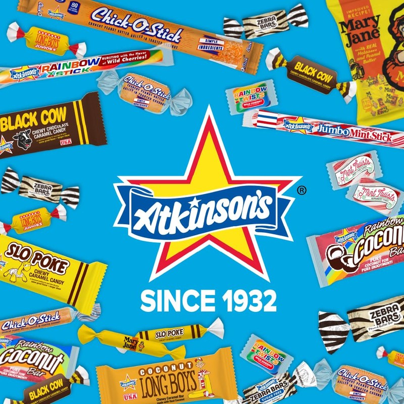 ATKINSONS CRUNCHY PEANUT BUTTER BARS - Jar 0.34-oz Each (
