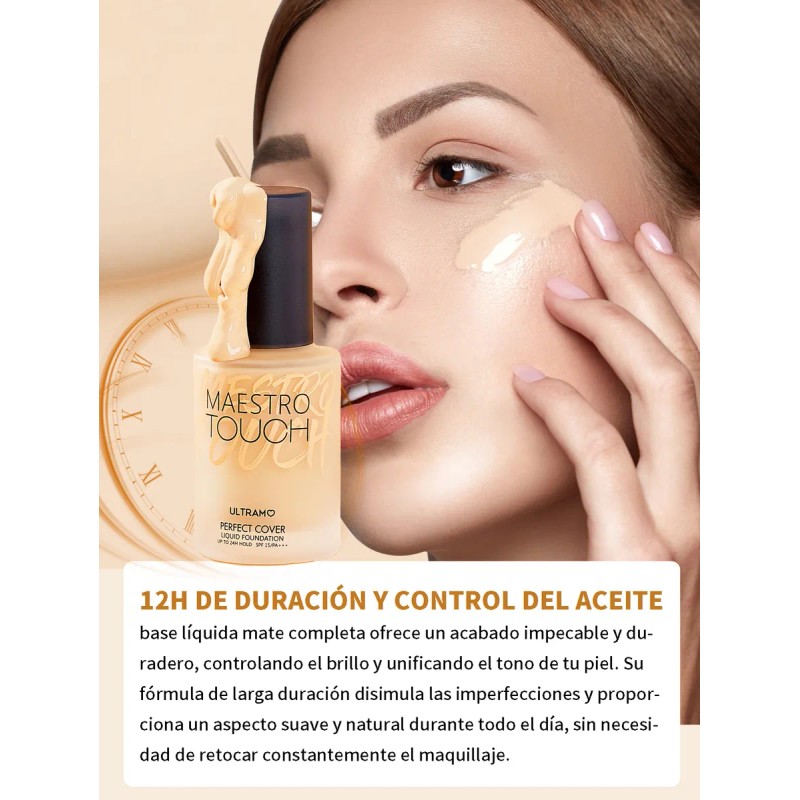 Base De Maquillaje Mate Ultramo Perfect Cover Spf 15+