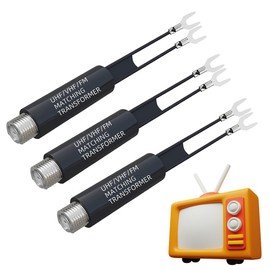 Antenna Integrator Separator F Type Female Feeder Antenna Converter Coaxial Cable FM Antenna 75Ω-300Ω Antenna Conversion Plug 3pcs Adapter for HF/VHF/FM F Type Female Antenna Wire Compatible with TV