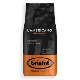 Bristot L‘americano Filter Coffee | Italian Coffee Beans | 100% Arabica | Dark Roast | 2.2lbs/1kg