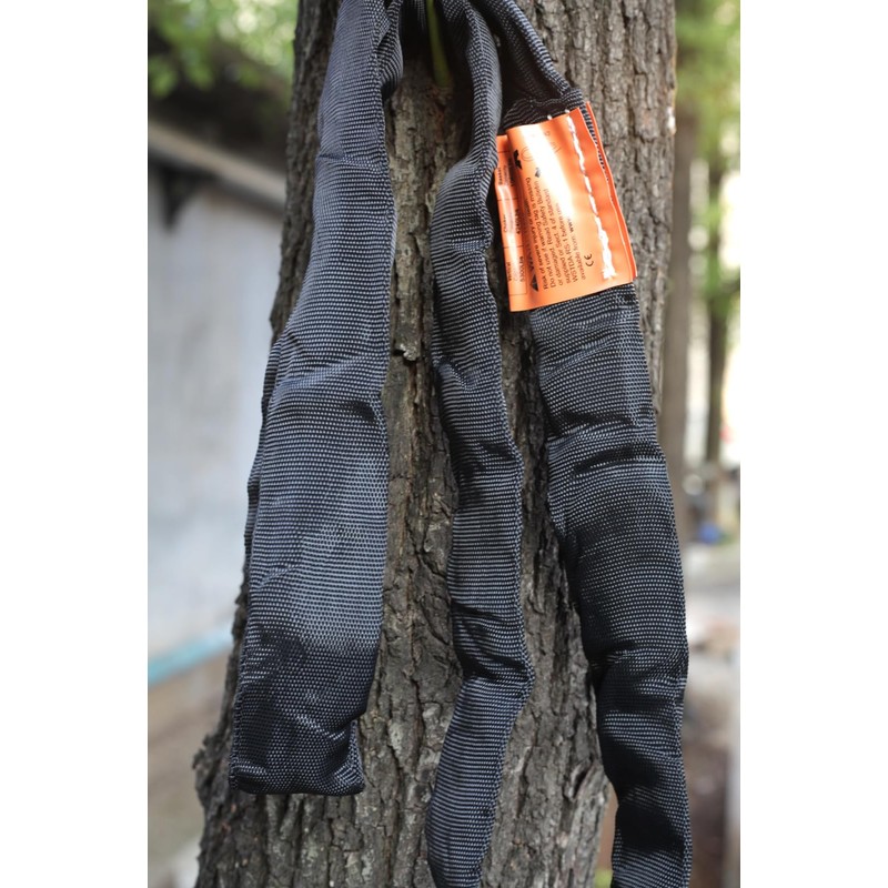 Black Spanset Endless 8 Feet Round Sling Heavy Duty Polyester