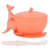 Cute Silicone Baby Feeding Bowl Spoon Set with Suction Base