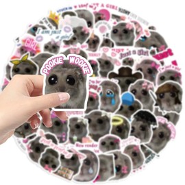 Funny Hamster Meme Vinyl Stickers,Y2K Aesthetic Graffiti Stickers,Vinyl Waterproof Sticker for Kids Teens Girls,for Phone Laptop Bottles Skateboard Computer Phone Luggage Guitar Gifts Sticker