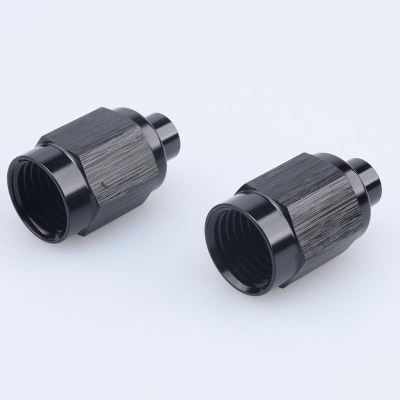 AC PERFORMANCE Aluminum Black Hardline Fitting -3AN Female Tube Nut