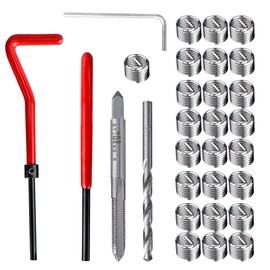 Bestgle Thread Repair Kit, 30Pcs M8 x1.25mm Car Helical Coil Repair Set, Wire Insert Kit Compatible Hand Tool Set for Automatic Repairing