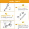 Sutemribor 57 Pieces 1/4-20 x 1/2", 3/4", 1", 1-1/4", 1-1/2",
