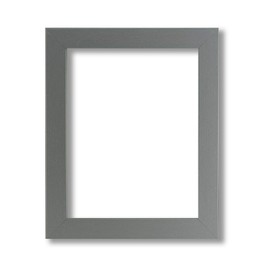 US Art 24x36 - Inch Picture Frame, Smooth Wrapped Finish, 1.25 - Inch Wide Flat, Atlantic Silver, 100% American Wood Composite MDF
